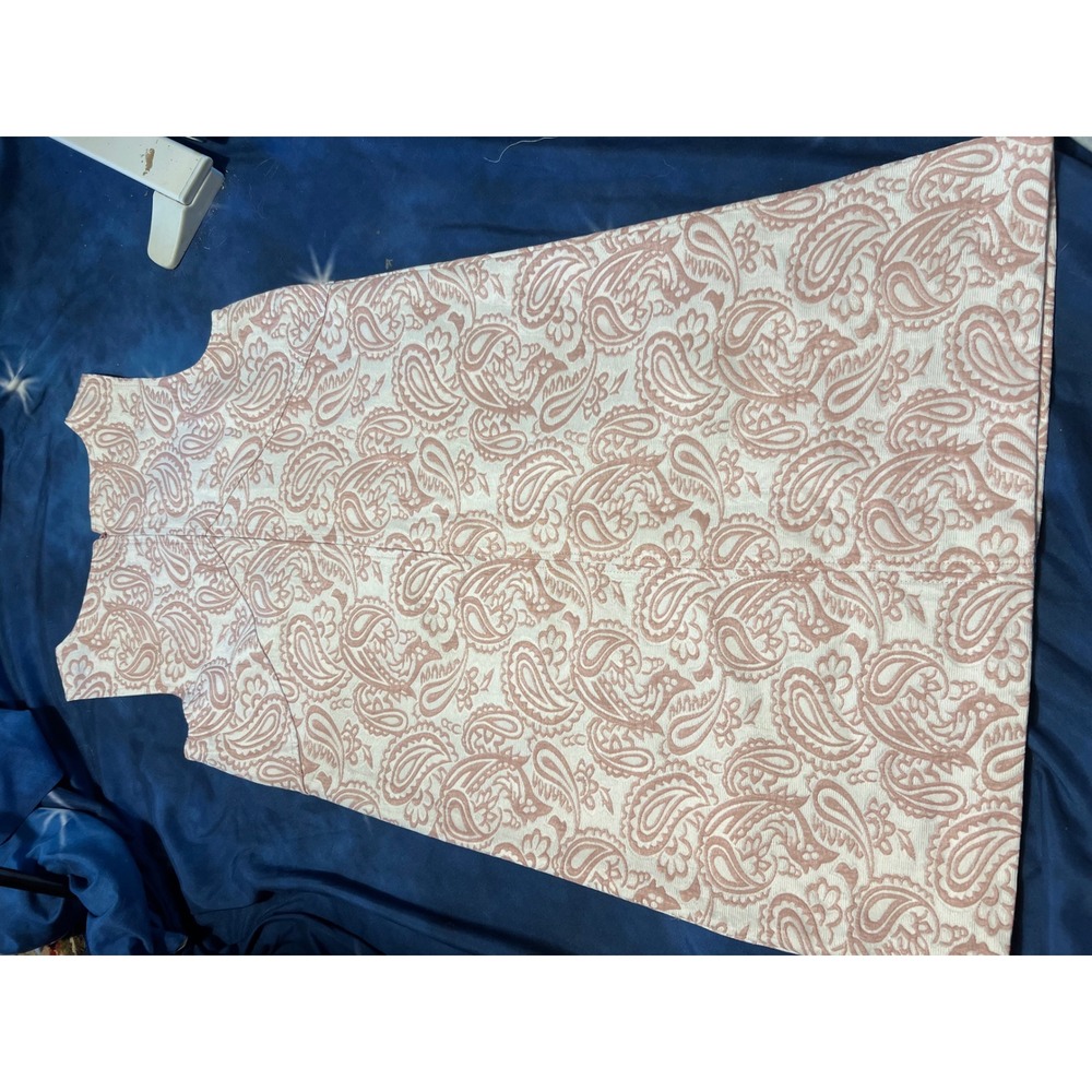 Victoria Beckham for Target Pink Paisley Jacquard Shift Dress XL Pockets - Picture 10 of 10